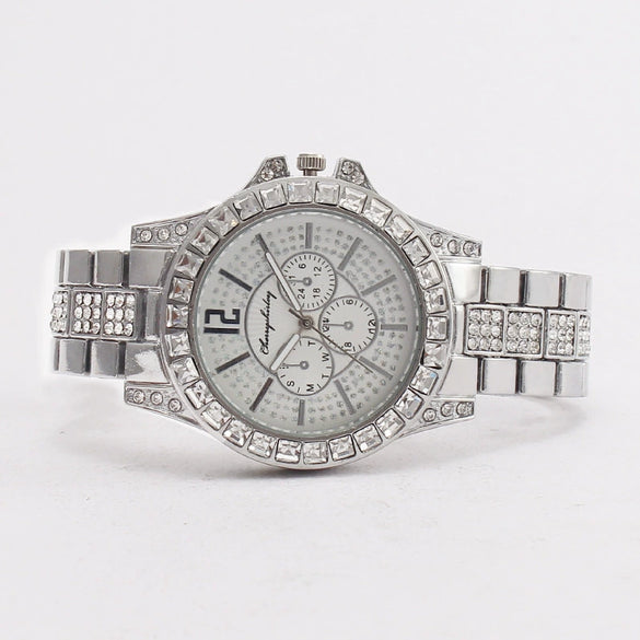 Wholesale Fashion Men's Watch With Round Dial Metal Strap And Stainless Steel Clasp
