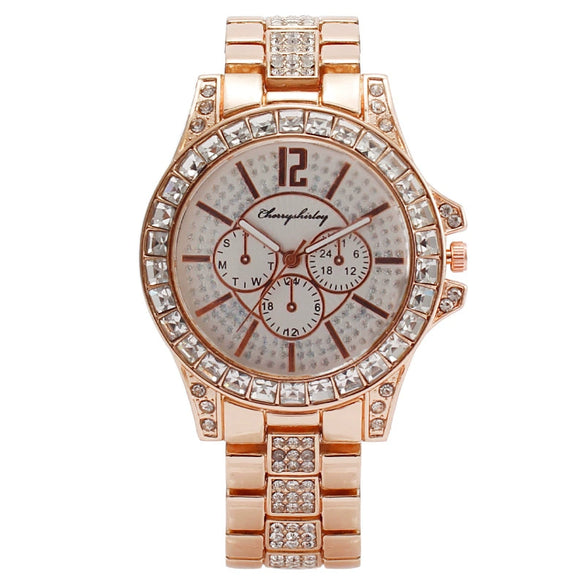Wholesale Fashion Men's Watch With Round Dial Metal Strap And Stainless Steel Clasp