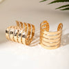 Wholesale Fashion Metal Hollow Exaggerated Opening Alloy Bracelet For Women With Geometric Design