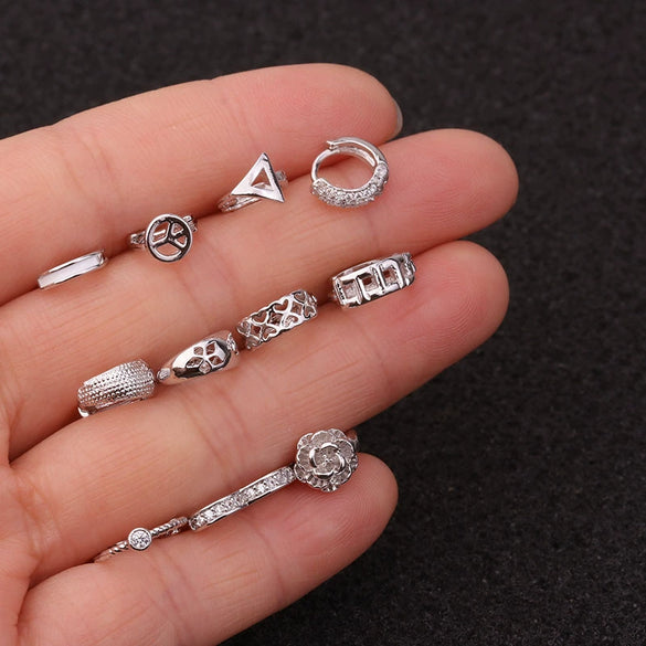Wholesale Fashion Mini Earrings Copper Inlaid Zircon Love Shaped For Women