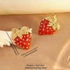 Wholesale Fashion Mini Fruit Dripping Oil Stainless Steel Earrings For Women
