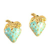 Wholesale Fashion Mini Fruit Dripping Oil Stainless Steel Earrings For Women