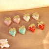 Wholesale Fashion Mini Fruit Dripping Oil Stainless Steel Earrings For Women