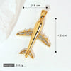 Wholesale Fashion Minimalist Aircraft Pendant Accessories Made Of Copper With 18K Gold Plated Electroplating