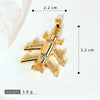 Wholesale Fashion Minimalist Aircraft Pendant Accessories Made Of Copper With 18K Gold Plated Electroplating