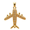 Wholesale Fashion Minimalist Aircraft Pendant Accessories Made Of Copper With 18K Gold Plated Electroplating