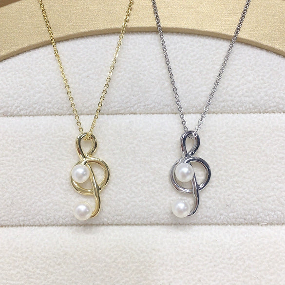 Wholesale Fashion Minimalist Copper And Natural Freshwater Pearl Necklace With Flat Round And Bun Round Pearls