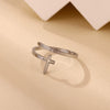 Wholesale Fashion Minimalist Geometric Light Luxury Style Fruitshaped Inlaid With Gold Stainless Steel Adjustable Open Ring Jewelry For Men And Women