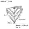 Wholesale Fashion Minimalist Stainless Steel Eightpointed Star Open Cut Out Ring With 18K Gold Electroplating For Women