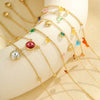 Wholesale Fashion Multi Layer Diamond Pearl Stainless Steel Geometric Anklet Foot Jewelry Unisex