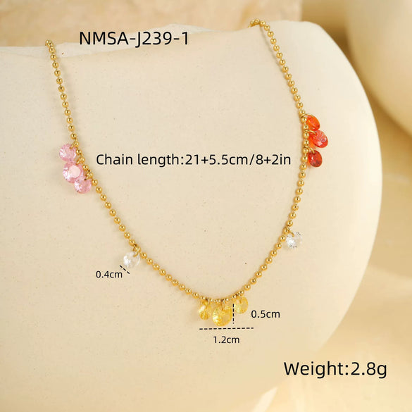 Wholesale Fashion Multi Layer Diamond Pearl Stainless Steel Geometric Anklet Foot Jewelry Unisex