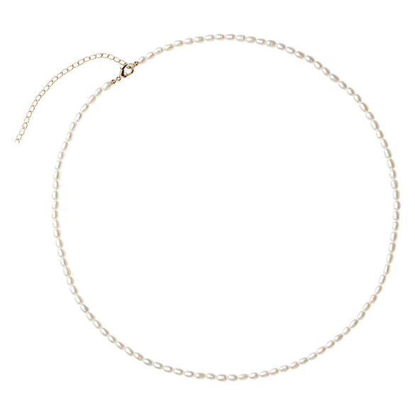 Wholesale Fashion Natural Freshwater Pearl Necklace Copper 14K Gold Plated Handmade For Women