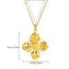 Wholesale Fashion Necklace Stainless Steel 18K Gold Electroplated Heartshaped Butterfly Pendant