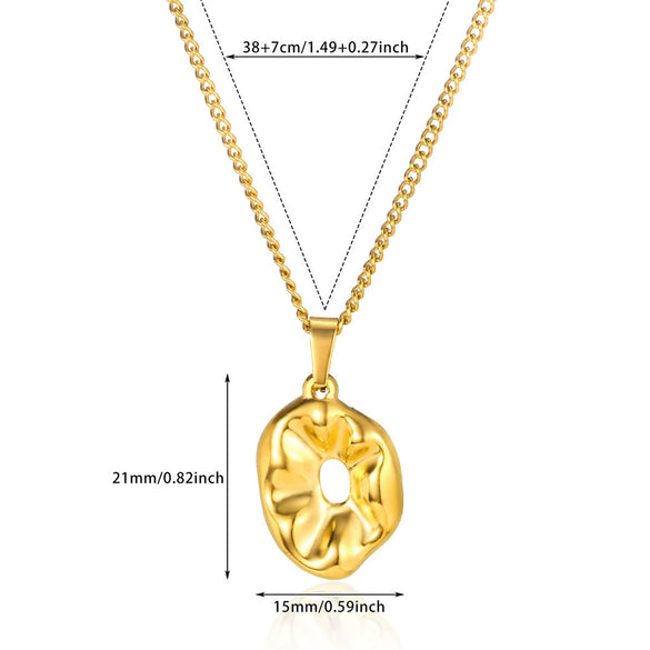 Wholesale Fashion Necklace Stainless Steel 18K Gold Electroplated Heartshaped Butterfly Pendant