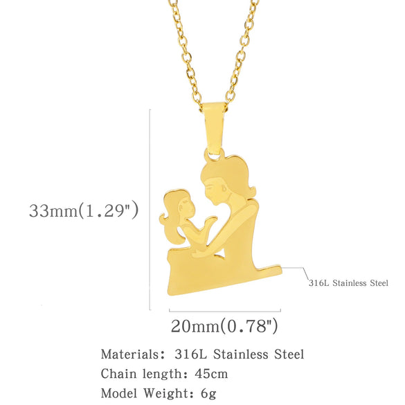 Wholesale Fashion Necklace Stainless Steel Love Letter Pendant With Electroplating And Geometric Pattern
