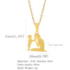 Wholesale Fashion Necklace Stainless Steel Love Letter Pendant With Electroplating And Geometric Pattern