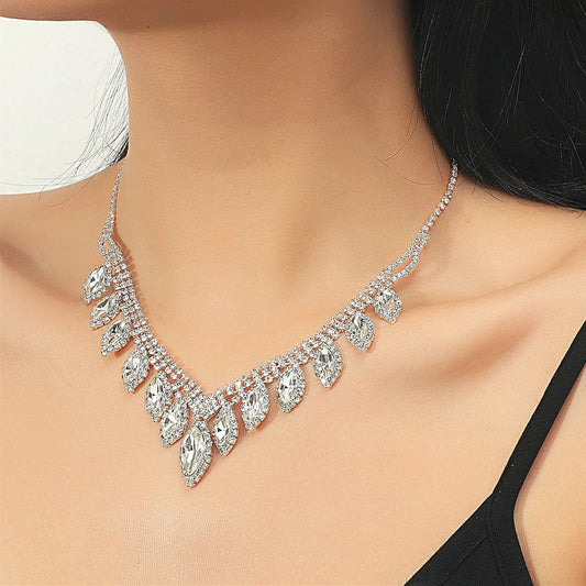 Wholesale Fashion New Crystal Titanium Steel Necklace Wedding Accessories Gooddiy