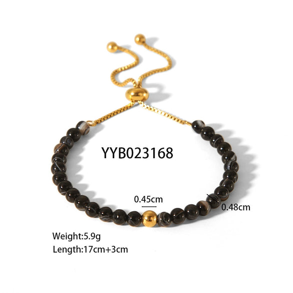 Wholesale Fashion New Natural Stone Handmade Unisex Bracelet With Tourmaline And Lapis Lazulio