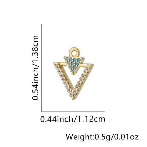 Wholesale Fashion Niche Design Copper Necklace With Cross Tripod Rhombus Geometric Pendant And Electroplating