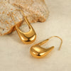 Wholesale Fashion Niche Design Geometric Stainless Steel 18K Gold Plated Women's Earrings