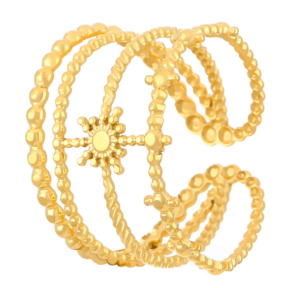 Wholesale Fashion Niche Geometric Stainless Steel Open Ring