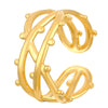 Wholesale Fashion Niche Geometric Stainless Steel Open Ring