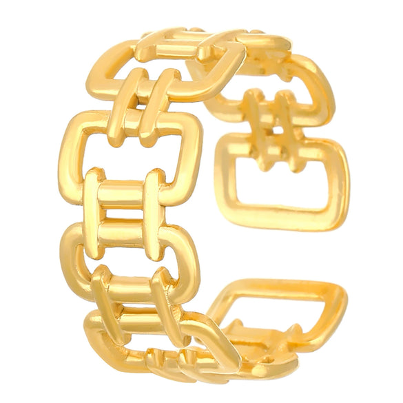 Wholesale Fashion Niche Geometric Stainless Steel Open Ring