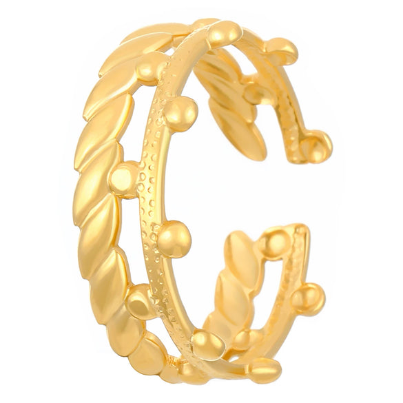 Wholesale Fashion Niche Geometric Stainless Steel Open Ring