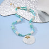 Wholesale Fashion Ocean Style Geometric Shell Starfish Pendant Stainless Steel 18K Electroplated Necklace For Women