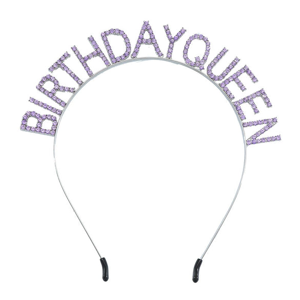 Wholesale Fashion Ol Alloy Crystal Hairband With Electroplating Treatment Letters Numbers And Text For Unisex