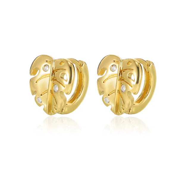 Wholesale Fashion Ol Geometric Cshaped And Heartshaped Earrings For Women Copper Alloy Inlaid With Artificial Gemstones And Semiprecious Stones Electroplated