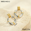 Wholesale Fashion Ol Geometric Stainless Steel Hoop Earrings Plated With 18K Gold For Women