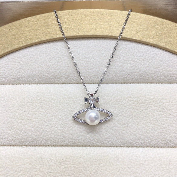 Wholesale Fashion Ol Minimalist Freshwater Pearl Necklace With Copper Accessories And Flat Round Or Bun Round Pearls