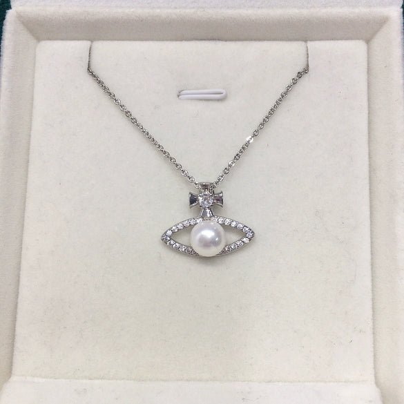 Wholesale Fashion Ol Minimalist Freshwater Pearl Necklace With Copper Accessories And Flat Round Or Bun Round Pearls