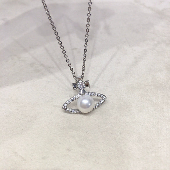 Wholesale Fashion Ol Minimalist Freshwater Pearl Necklace With Copper Accessories And Flat Round Or Bun Round Pearls