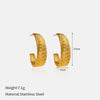 Wholesale Fashion Ol Style Electroplated Ushaped Stainless Steel Earrings For Women