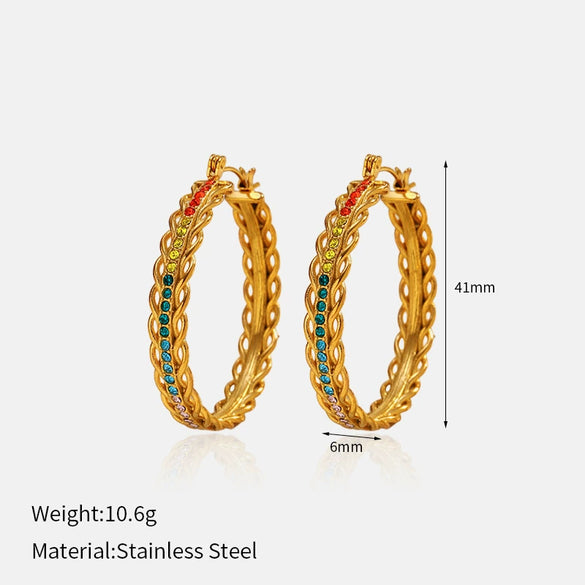 Wholesale Fashion Ol Style Electroplated Ushaped Stainless Steel Earrings For Women