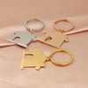 Wholesale Fashion Ol Style Stainless Steel Hollow Big House Key Pendant Key Chain Jewelry Accessories With Fine Polishing