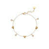 Wholesale Fashion Ol Style Stainless Steel Love Zircon Geometric Pattern Electroplated Bracelet For Women