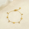 Wholesale Fashion Ol Style Stainless Steel Love Zircon Geometric Pattern Electroplated Bracelet For Women