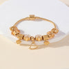 Wholesale Fashion Ol Unisex Copper Alloy Bracelet With Heart Flowers Geometric Patterns And Electroplating
