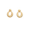 Wholesale Fashion Oval Hollow Stainless Steel Geometric Earrings For Women With Electroplating Treatment