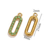Wholesale Fashion Oval Set Crystal Spin Pin Pendant Diy Accessories Stainless Steel Geometric Totem Electroplated