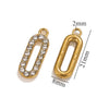 Wholesale Fashion Oval Set Crystal Spin Pin Pendant Diy Accessories Stainless Steel Geometric Totem Electroplated