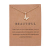 Wholesale Fashion Pearl Pendant Alloy Paper Card Necklace With Butterfly Dragonfly Elephant Animal Designs Electroplated