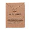 Wholesale Fashion Pearl Pendant Alloy Paper Card Necklace With Butterfly Dragonfly Elephant Animal Designs Electroplated