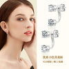 Wholesale Fashion Personality Double Wear Moissanite Earrings In S925 Sterling Silver With Geometric Style And Electroplating Treatment For Women