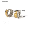 Wholesale Fashion Punk Stainless Steel Ear Buckle Earrings With 18K Golden Face Vacuum Real Gold Electroplating In Pvd Furnace