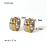Wholesale Fashion Punk Stainless Steel Ear Buckle Earrings With 18K Golden Face Vacuum Real Gold Electroplating In Pvd Furnace