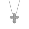 Wholesale Fashion Religious Cross Pendant Necklace Brass Zircon Electroplated For Women